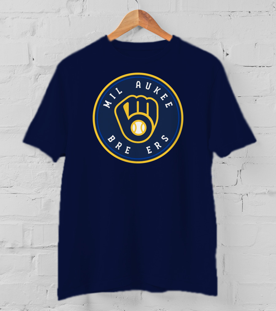 Milwaukee Brewers Baseball Glove T-Shirt