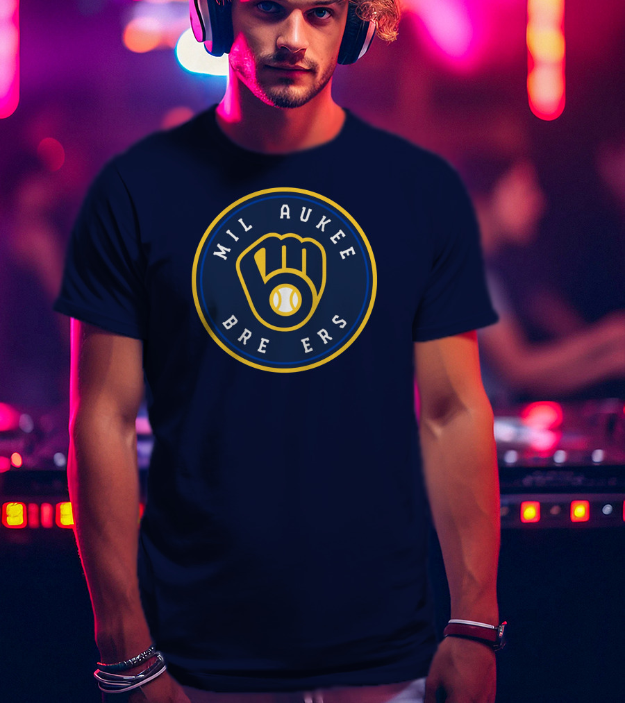 Milwaukee Brewers Baseball Glove T-Shirt