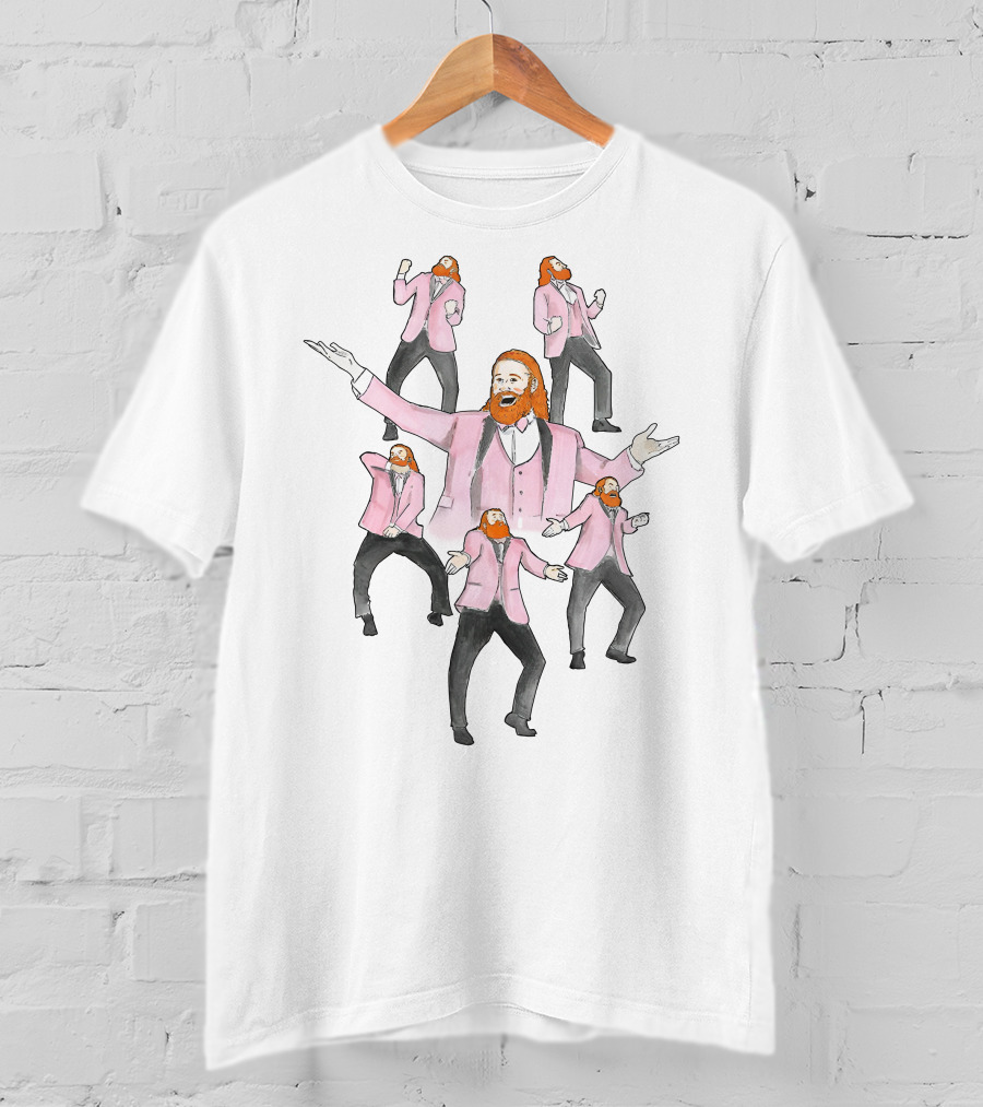 Cashwheelerftr Sami Zayn Dance Moves In Pink Suit T-Shirt