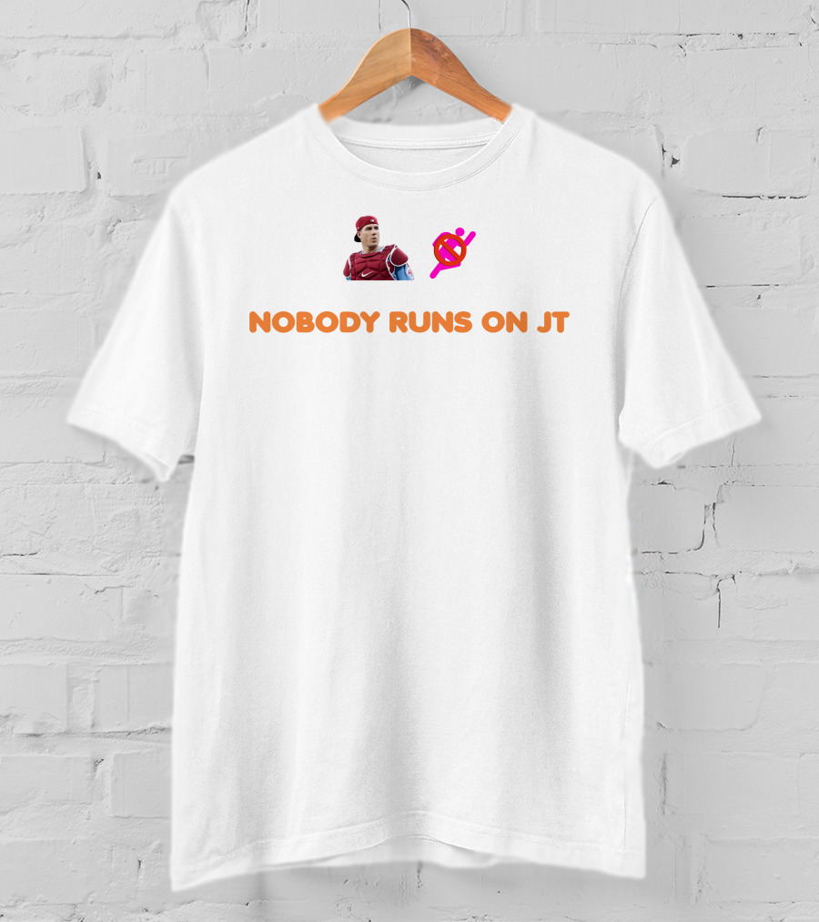 Nobody Runs On JT Catcher Baseball Image T-Shirt
