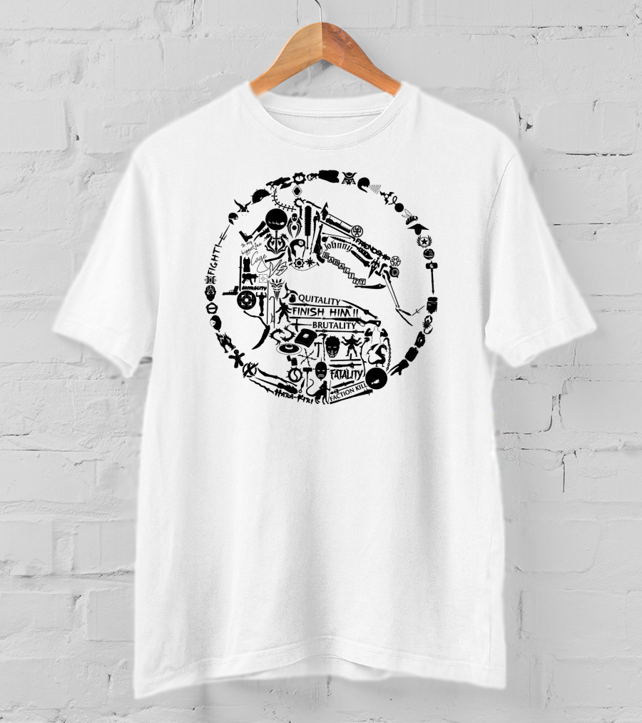 Quitality Finish Him Brutality Fatality Reaction Kill Fight Club Martial Arts Chaos T-Shirt