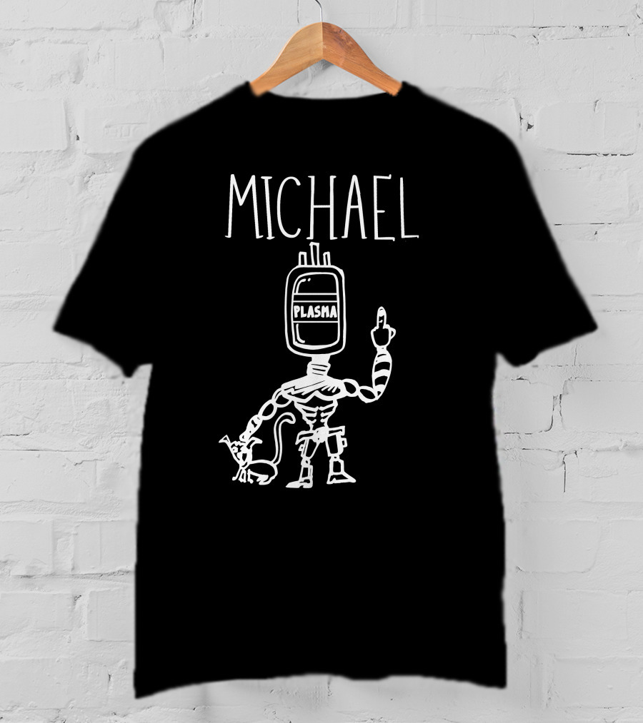 Zayn Malik Michael Plasma Robot With Cat T-Shirt