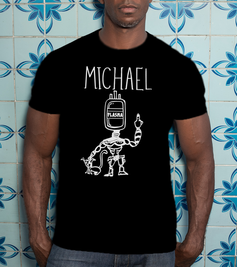 Zayn Malik Michael Plasma Robot With Cat T-Shirt