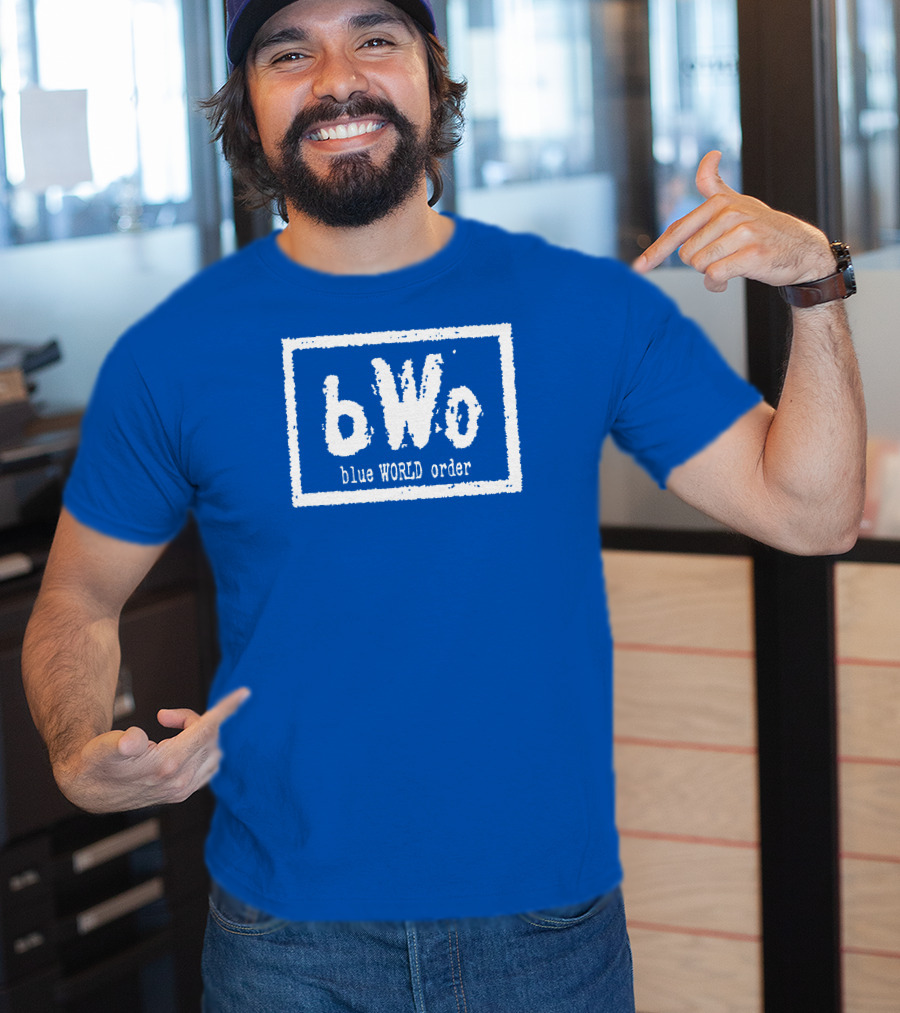 BWo Blue World Order Wrestling Inspired T-Shirt