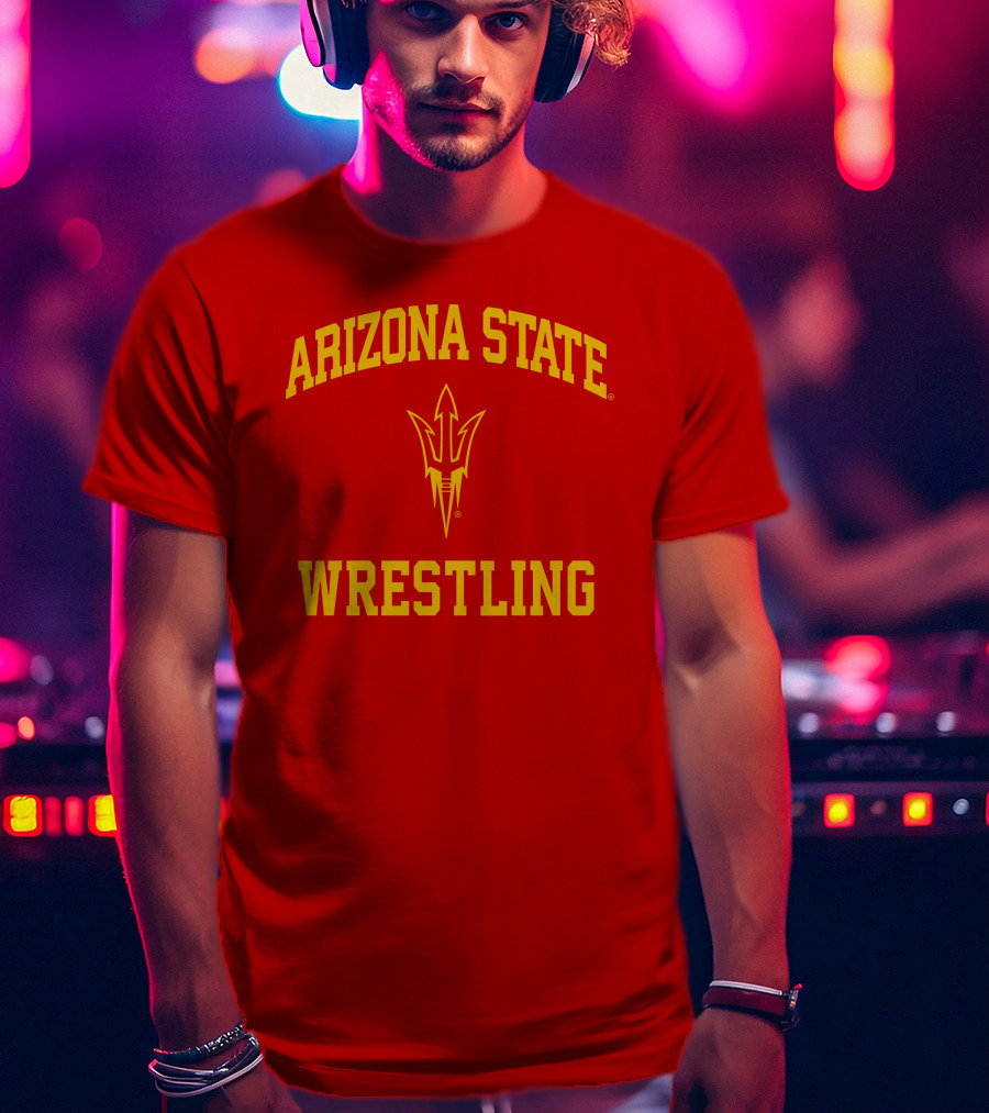Arizona State Sun Devils Wrestling Fork T-Shirt