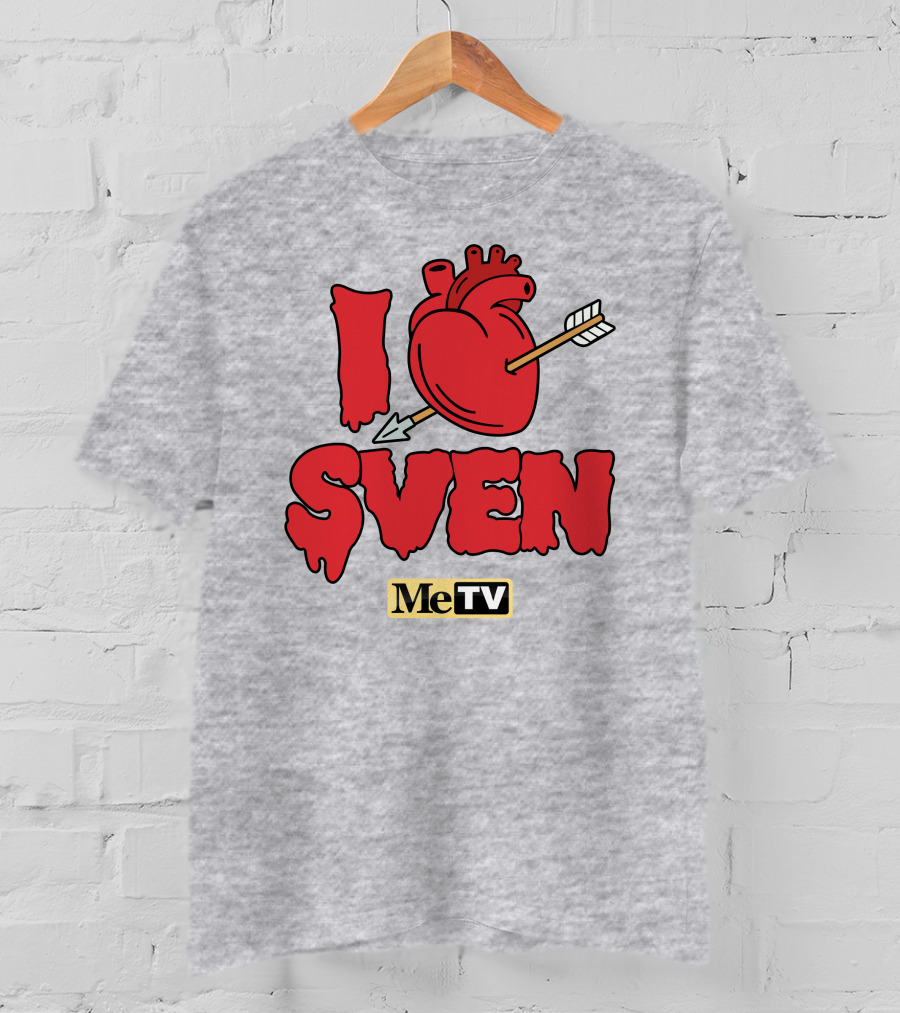 MeTV Store I Heart Sven With Anatomical Heart And Arrow T-Shirt