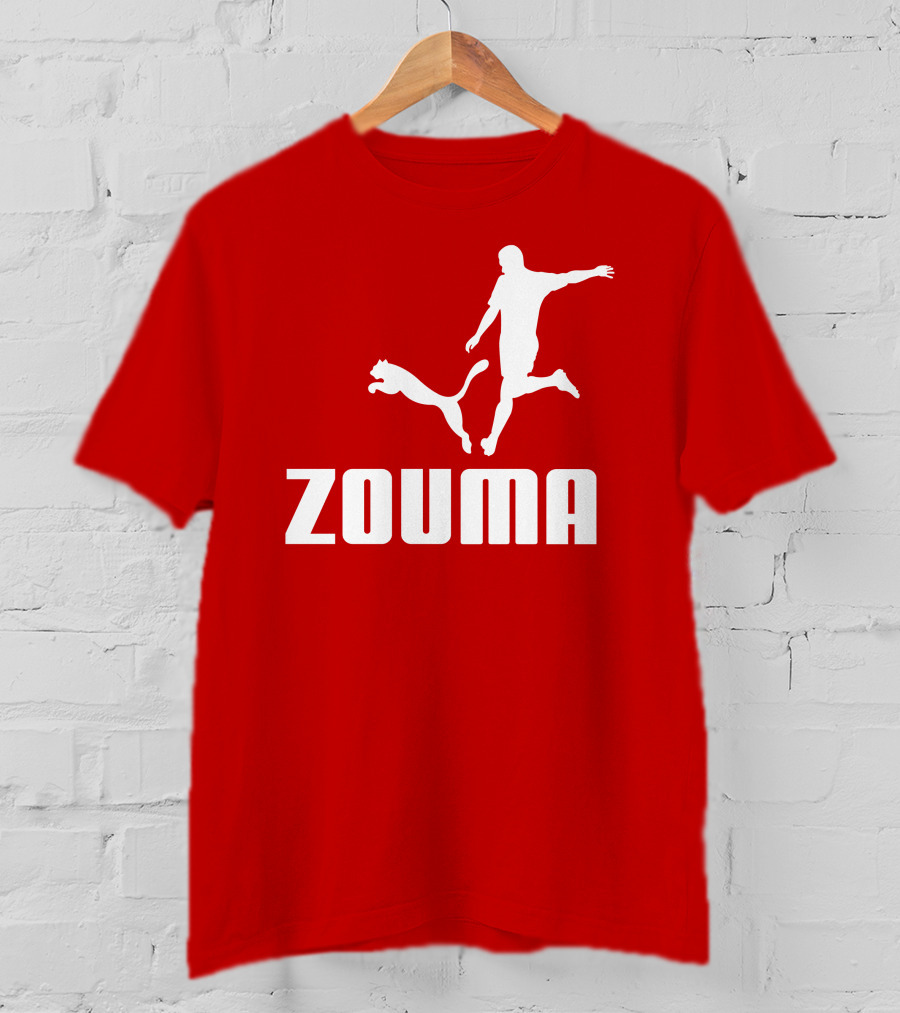 Zouma Player Silhouette With Cat Jumping T-Shirt