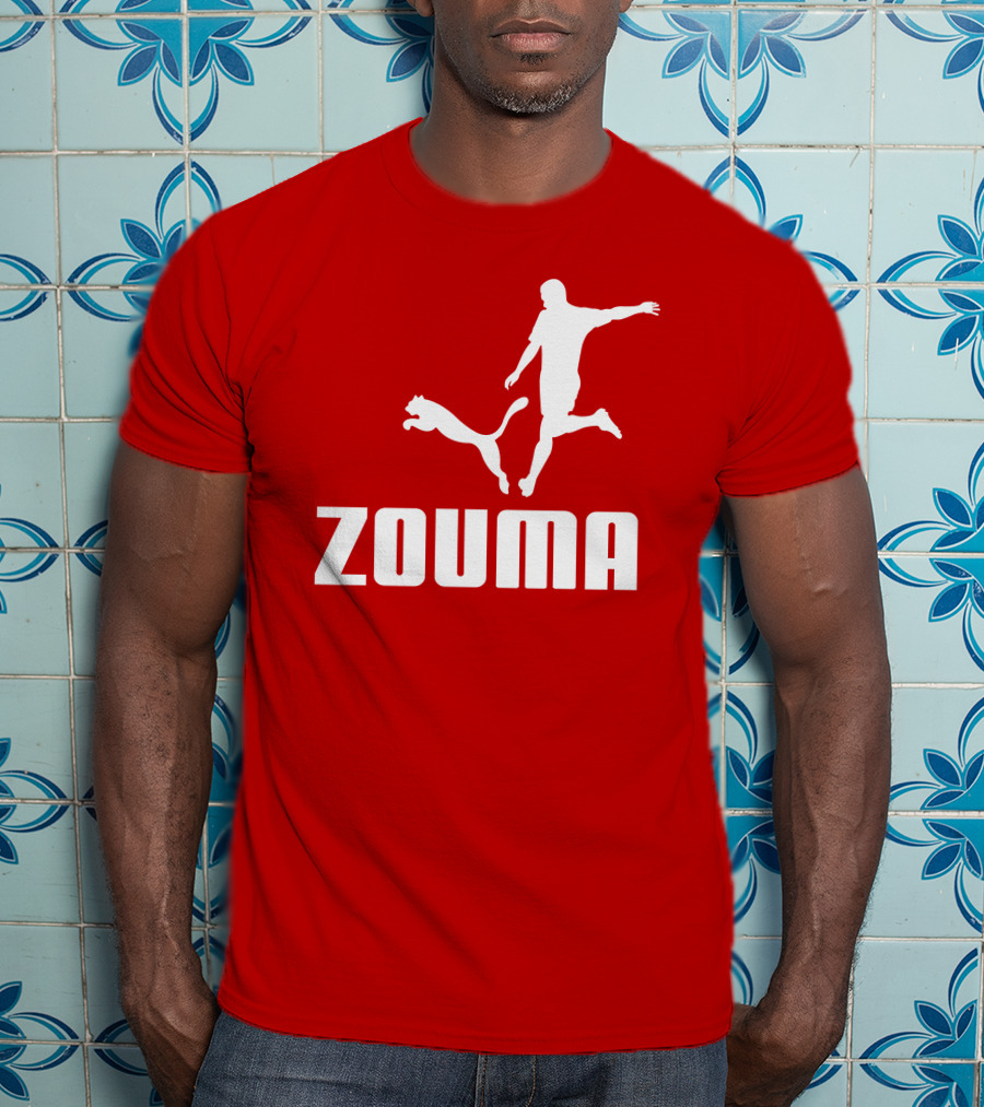 Zouma Player Silhouette With Cat Jumping T-Shirt