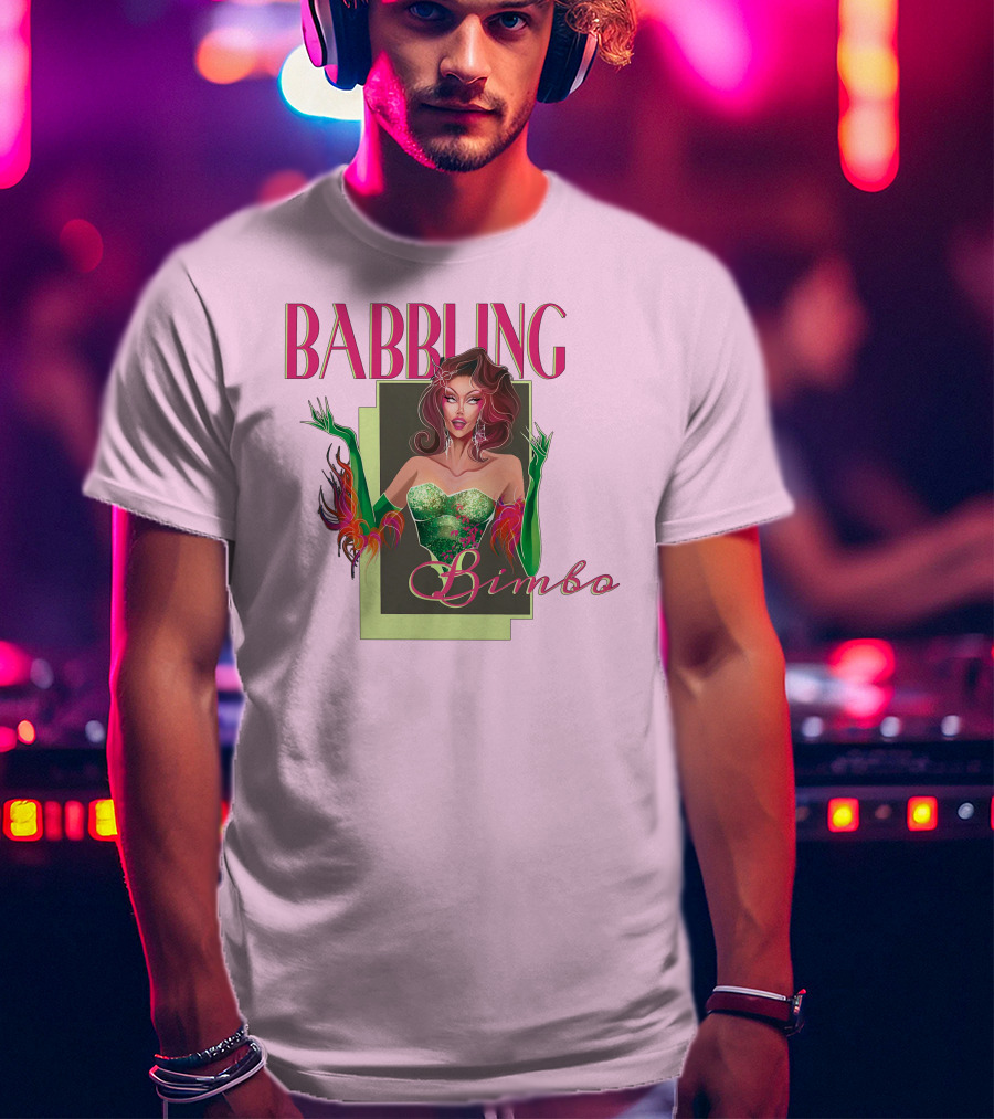 Voss Events Merch Jasmine Kennedie Babbling Bimbo Green Glamour Dress T-Shirt