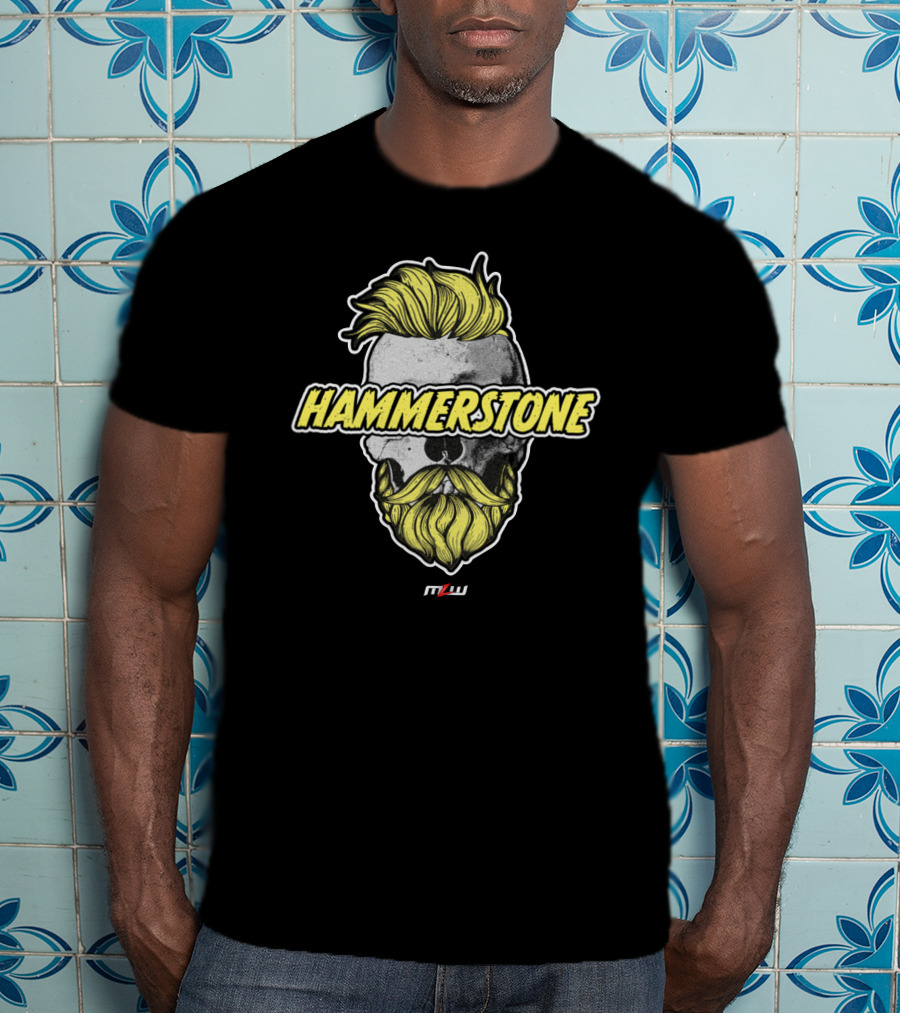 Hammerstone MLW Skull Pro Wrestling Tees Alex Hammerstone T-Shirt