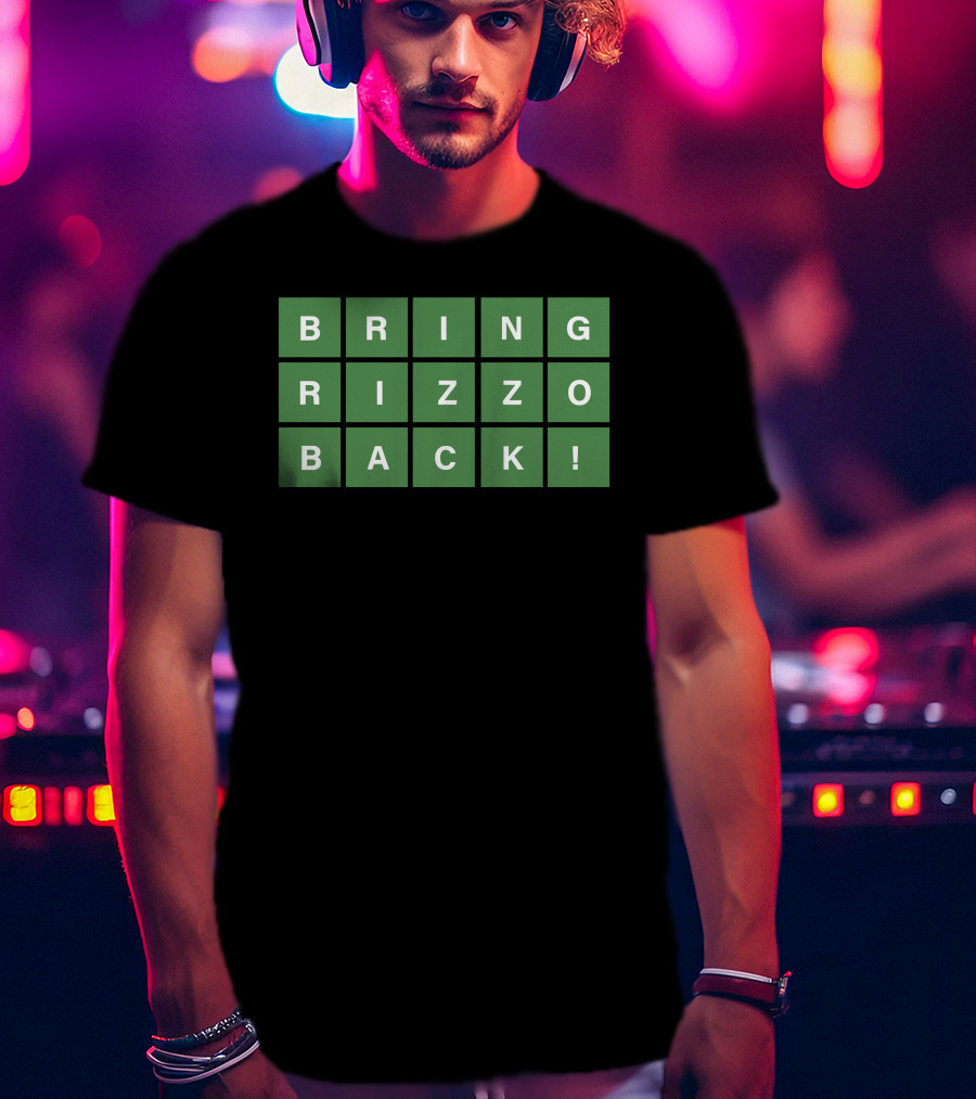 Obvious Merch Wordle Bring Rizzo Back Green Letter Tiles T-Shirt
