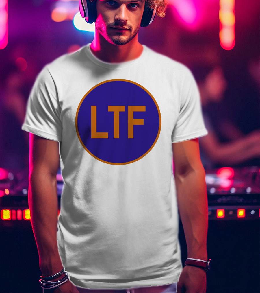 LTF Blue And Orange Round Logo Emblem T-Shirt
