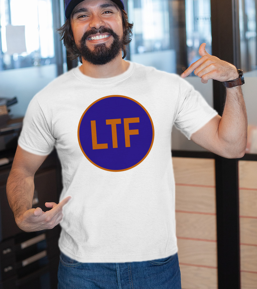 LTF Blue And Orange Round Logo Emblem T-Shirt