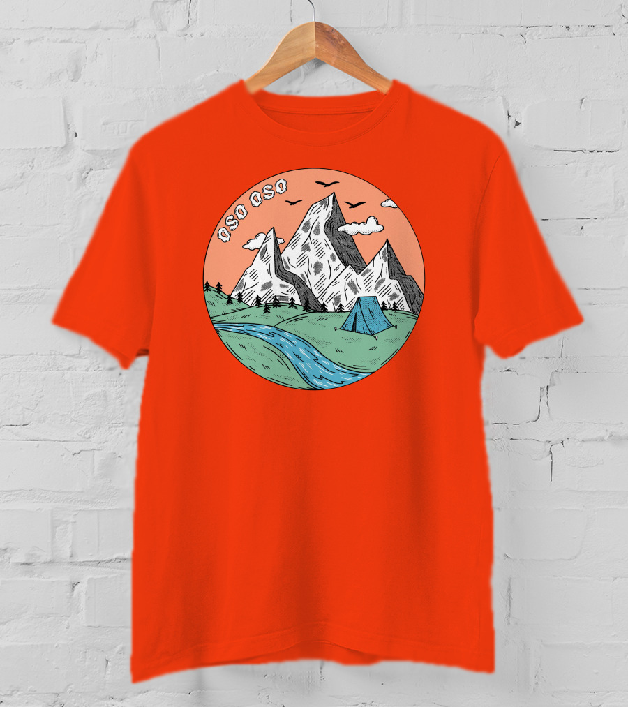 Christine Oso Oso River Tent Camping Mountains T-Shirt