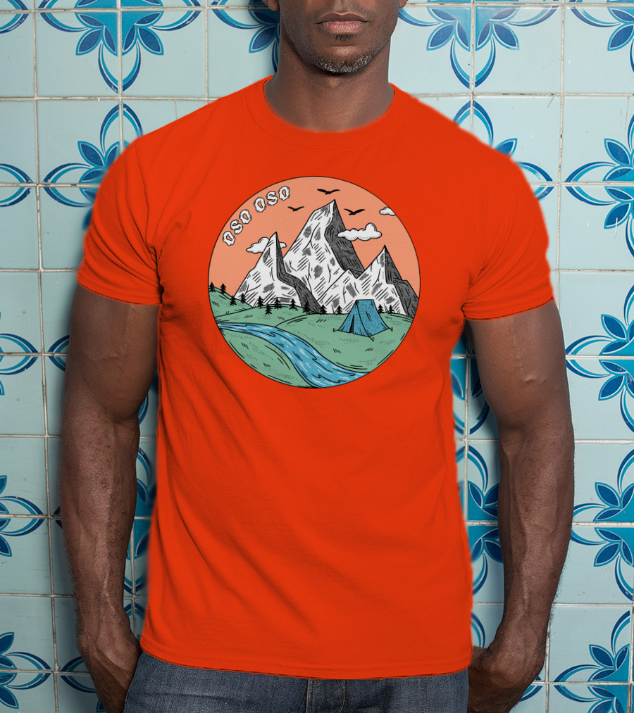 Christine Oso Oso River Tent Camping Mountains T-Shirt