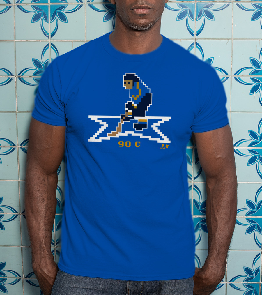 Ryan O'Reilly Pixel Art Hockey Number 90 C Blues T-Shirt