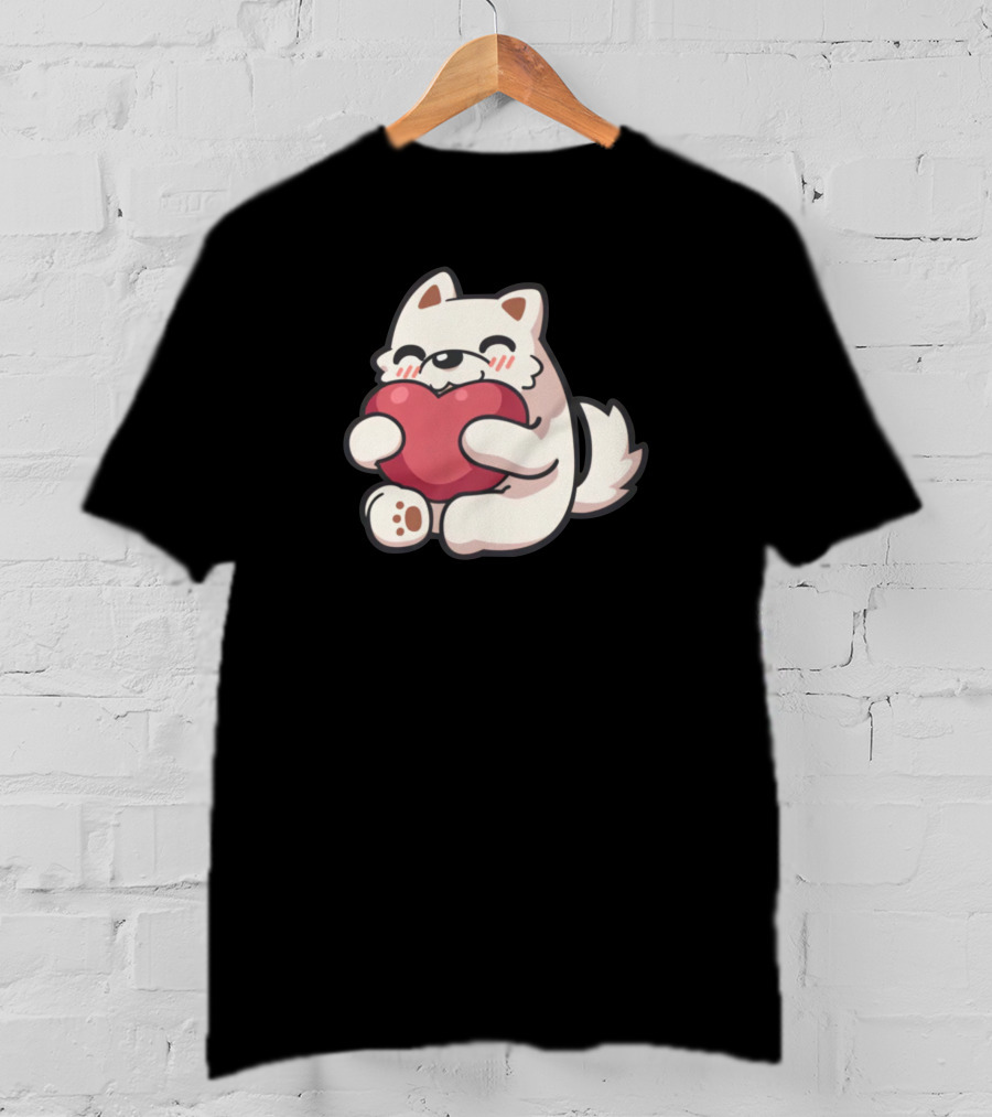 Stream Elements Merch Darkviperau Love Cute Puppy Heart T-Shirt