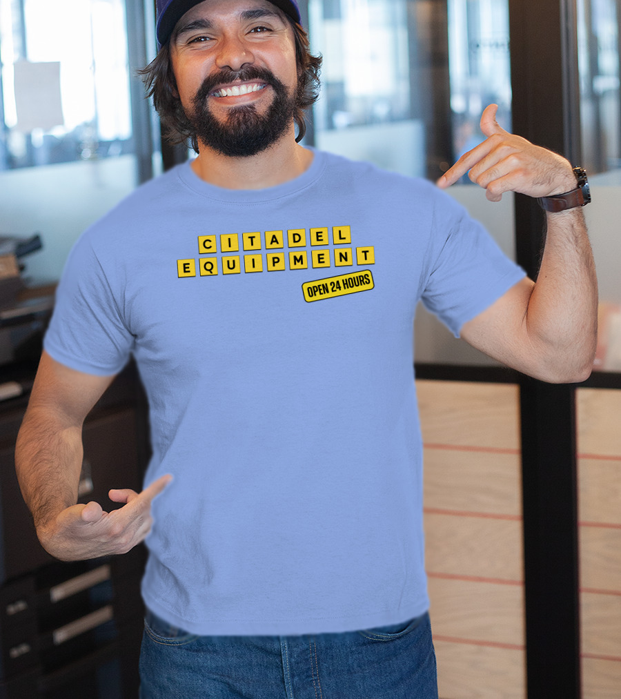 Citadel Equipment Open 24 Hours Kevin Yeager T-Shirt