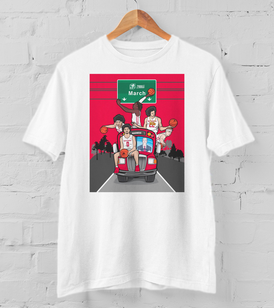 Rutgers Scarlet Knights Basketball March Madness Road Trip To Dayton Ohio T-Shirt
