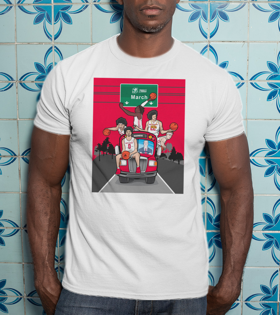 Rutgers Scarlet Knights Basketball March Madness Road Trip To Dayton Ohio T-Shirt