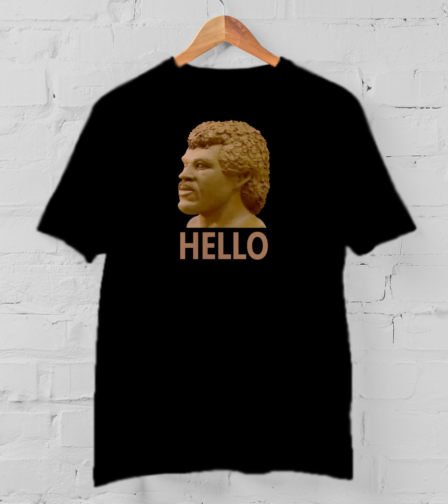 Super 70S Sports Lionel Richie Bust Hello T-Shirt