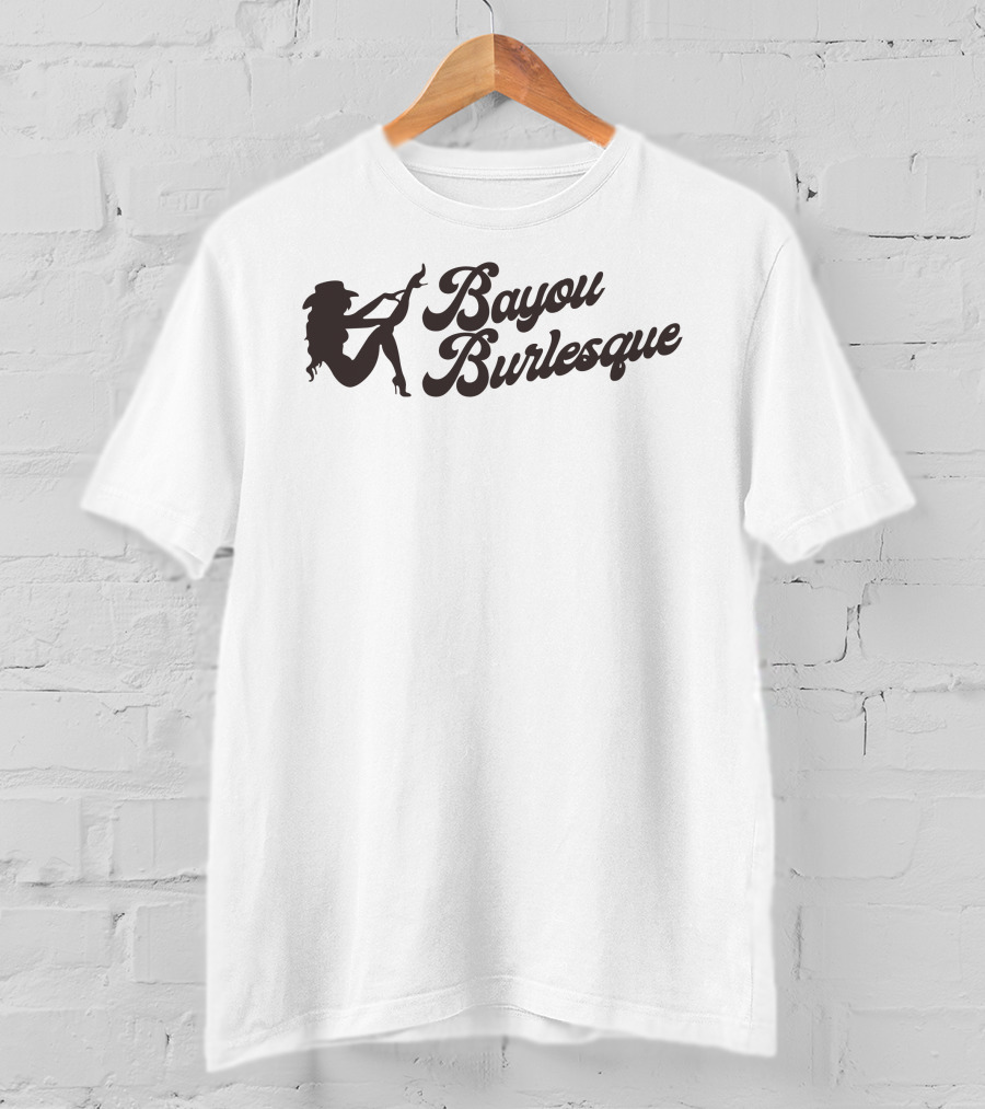 Bayou Burlesque Silhouette Western Hat And High Heels T-Shirt