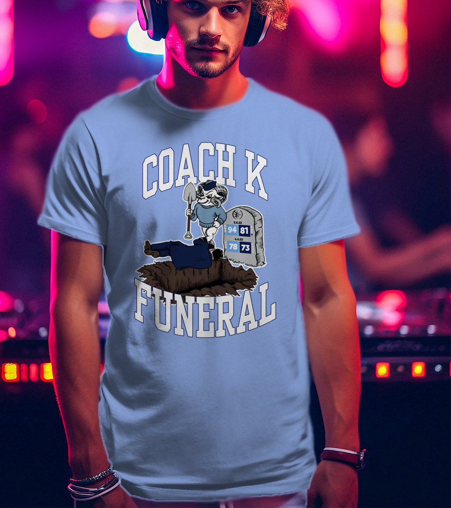 Coach K Funeral Barstoolbigcat March Game Dates Tombstone T-Shirt