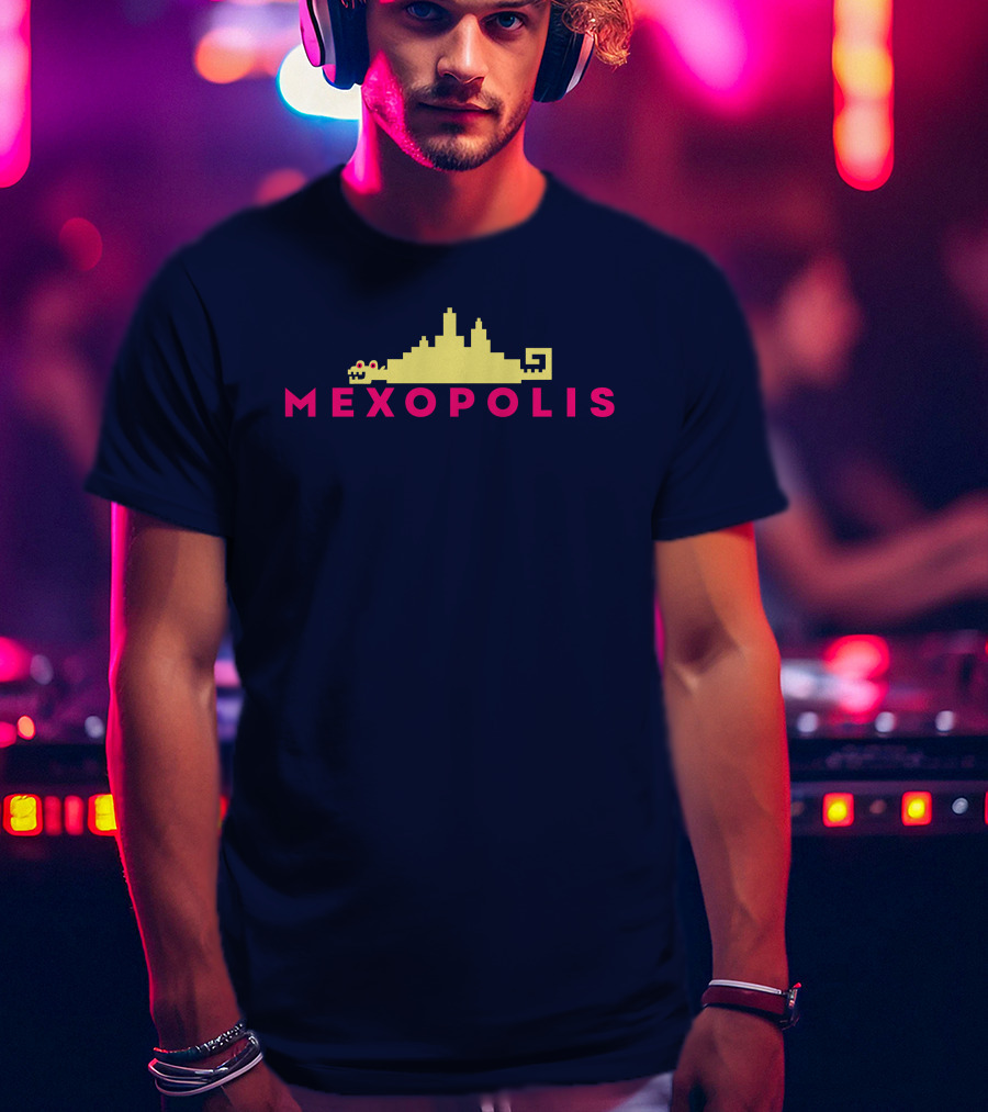 Mexopolis Jorge R. Gutierrez Cityscape Skyline T-Shirt