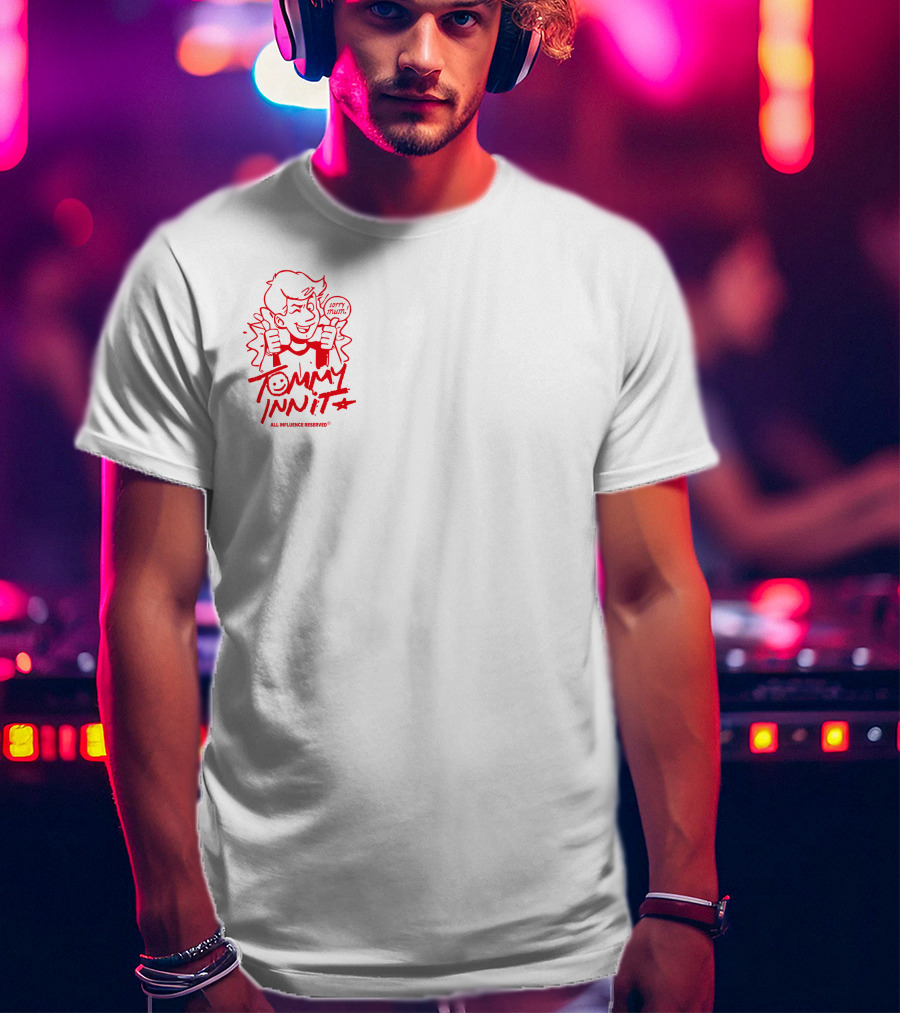 Tommyinnit Sorry Mum All Influence Reserved Cartoon T-Shirt