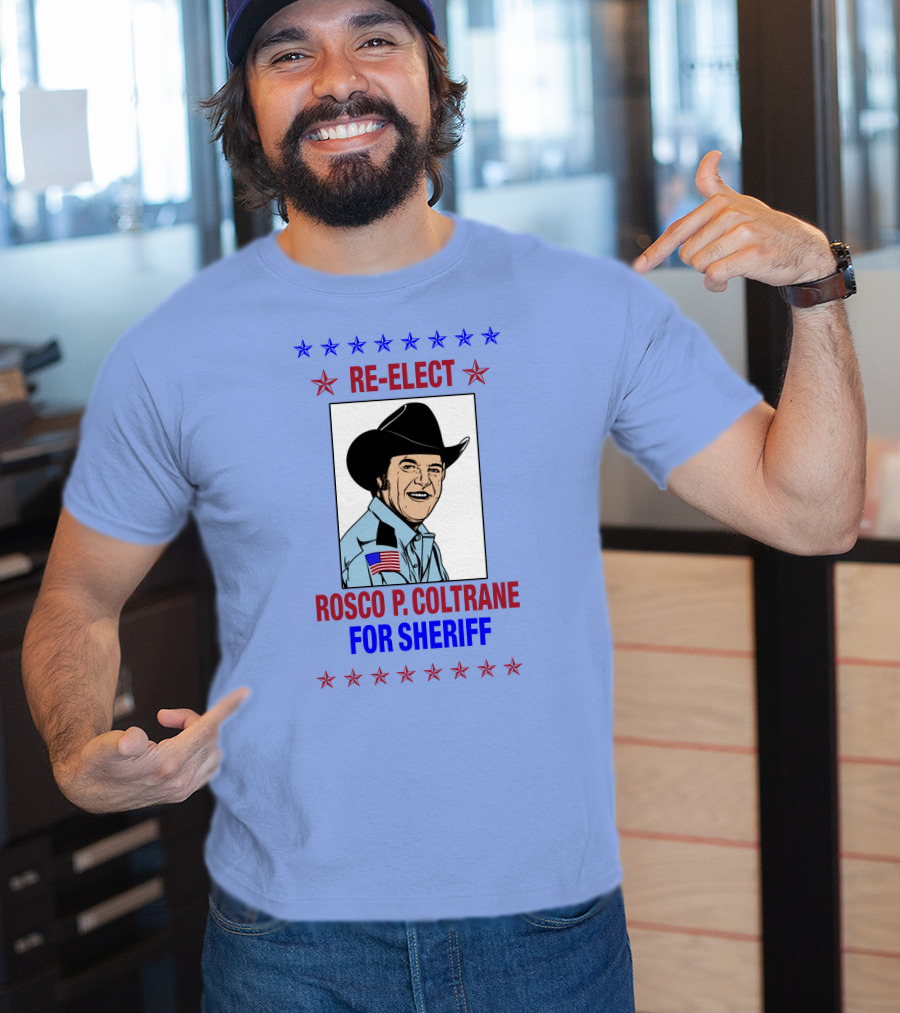 Re-Elect Rosco P. Coltrane For Sheriff Star-Spangled Campaign T-Shirt