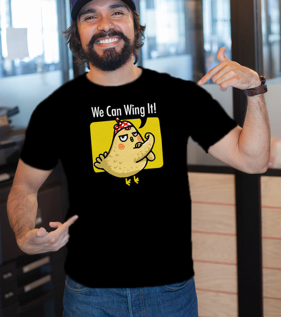 We Can Wing It Strong Chicken Flexing With Bandana T-Shirt
