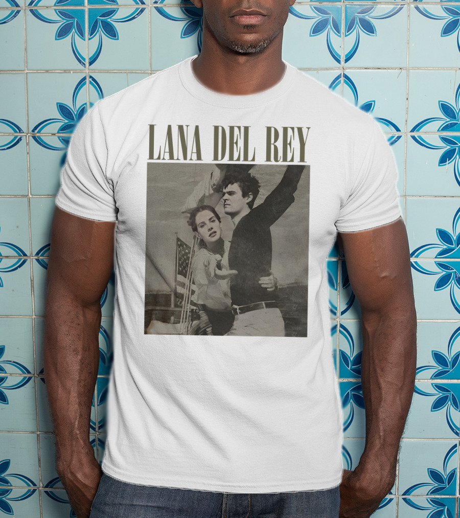 Gabrimoonn Lana Del Rey Vintage Style American Flag Romantic T-Shirt