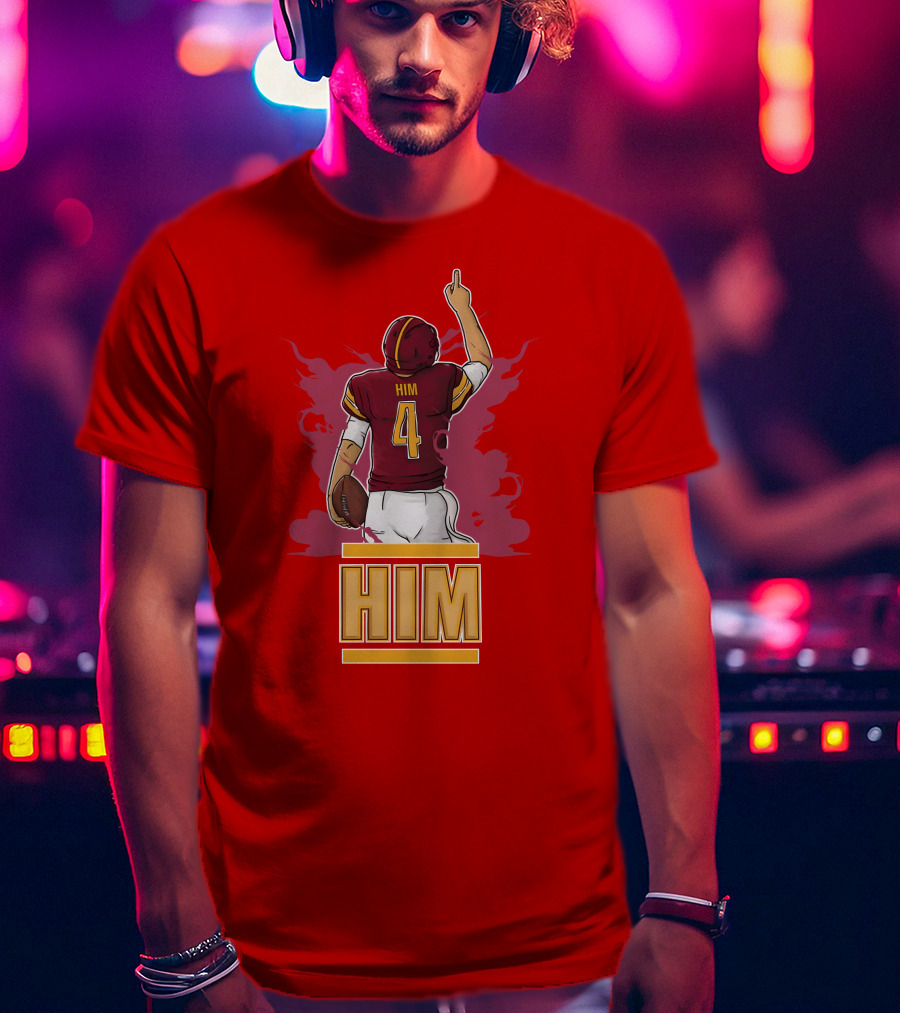HIM 4 Football Artwork T-Shirt