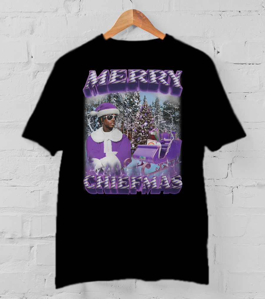 Merry Chiefmas Purple Santa Winter Wonderland T-Shirt