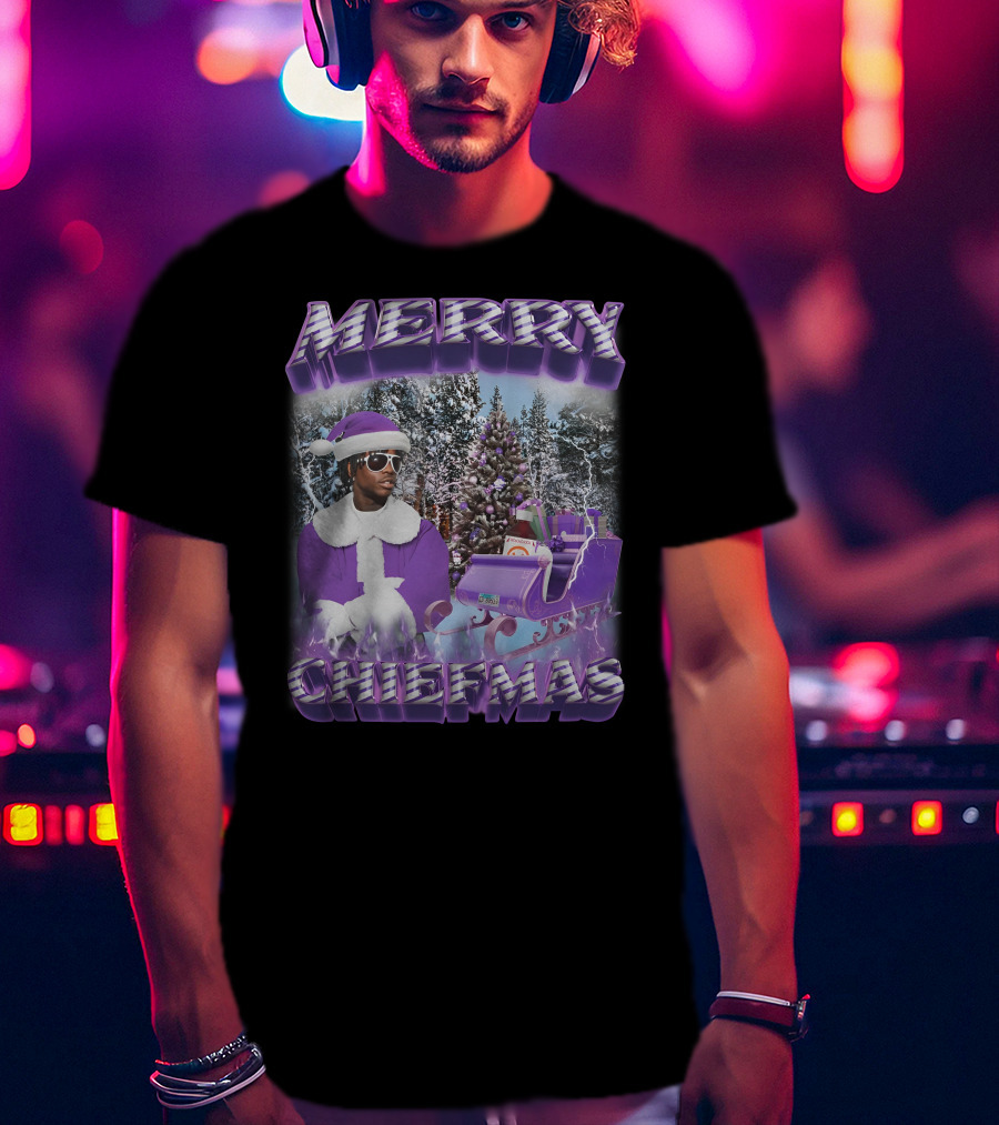 Merry Chiefmas Purple Santa Winter Wonderland T-Shirt