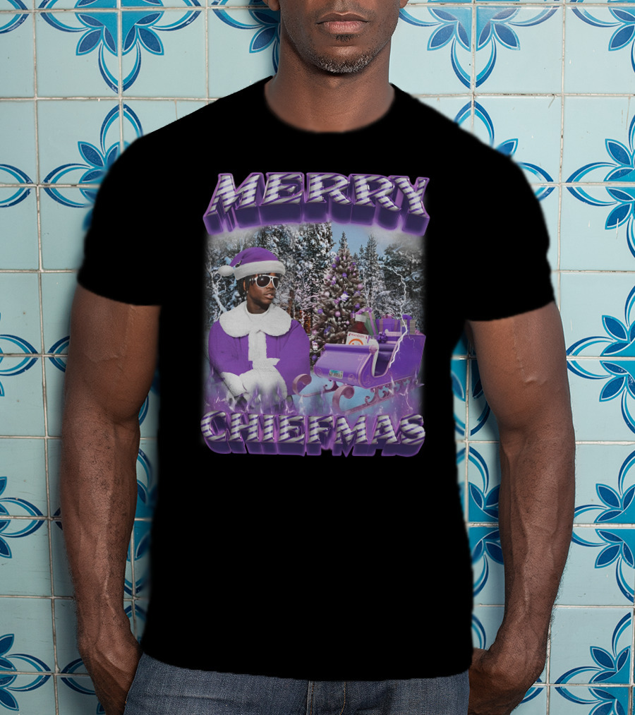 Merry Chiefmas Purple Santa Winter Wonderland T-Shirt