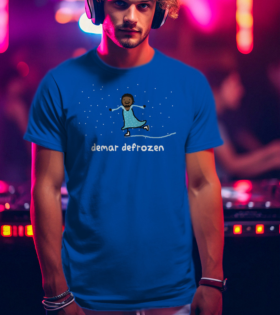 Demar Defrozen Ice Skating Figure With Sparkling Stars T-Shirt