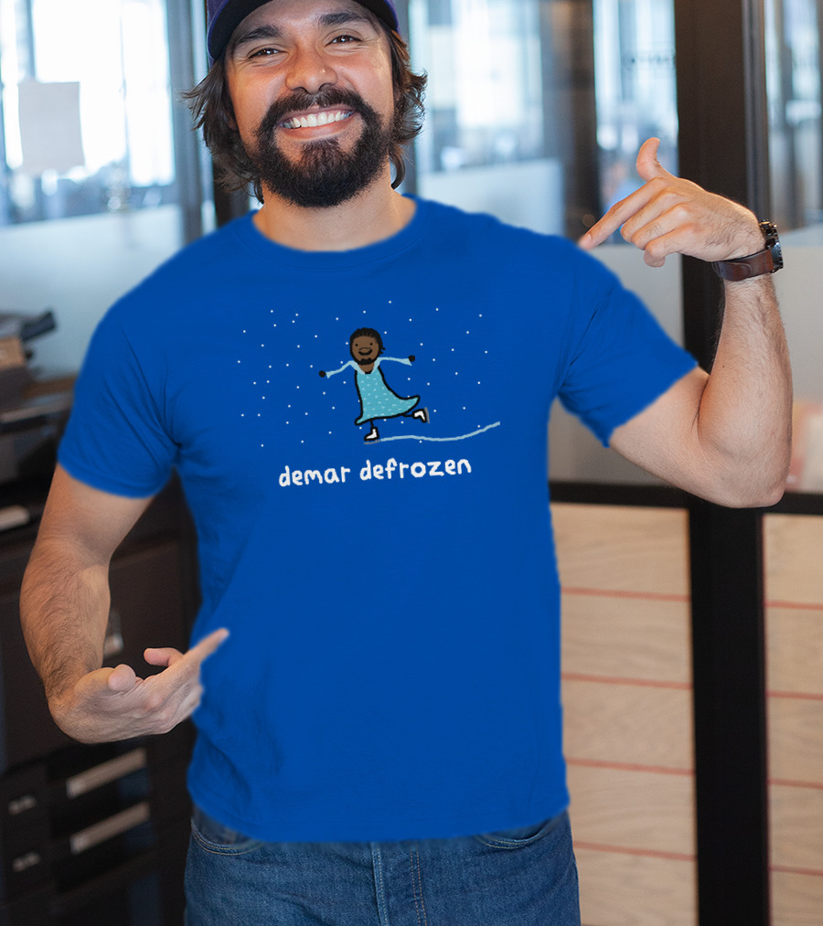 Demar Defrozen Ice Skating Figure With Sparkling Stars T-Shirt