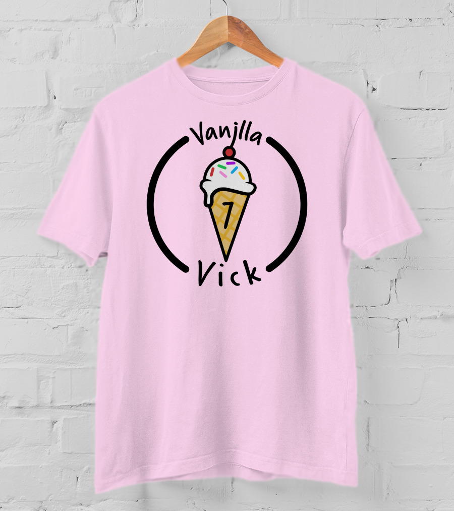 Vanilla Vick Ice Cream Cone No Border T-Shirt