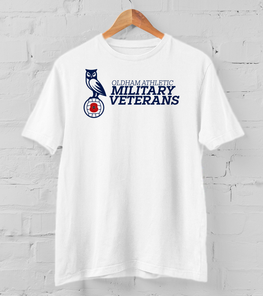 Oldham Athletic Military Veterans Poppy Owl T-Shirt