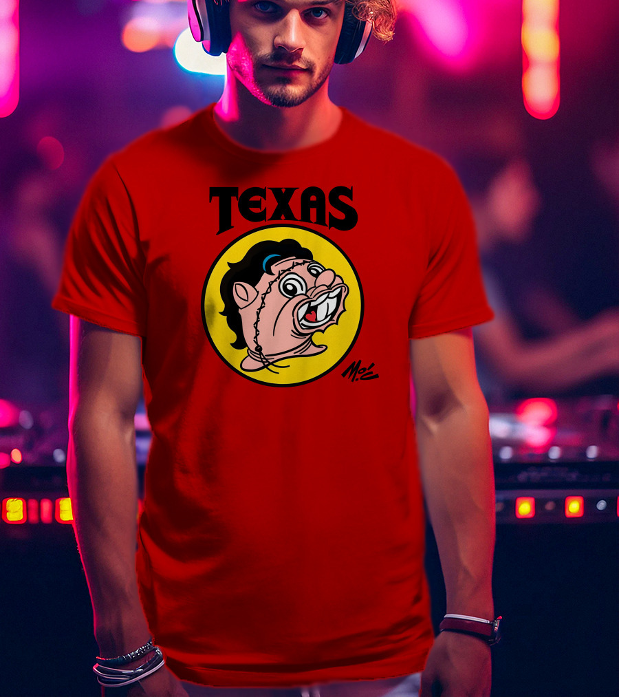 Texas Moc Heather Buckley Mo'e Cartoon T-Shirt