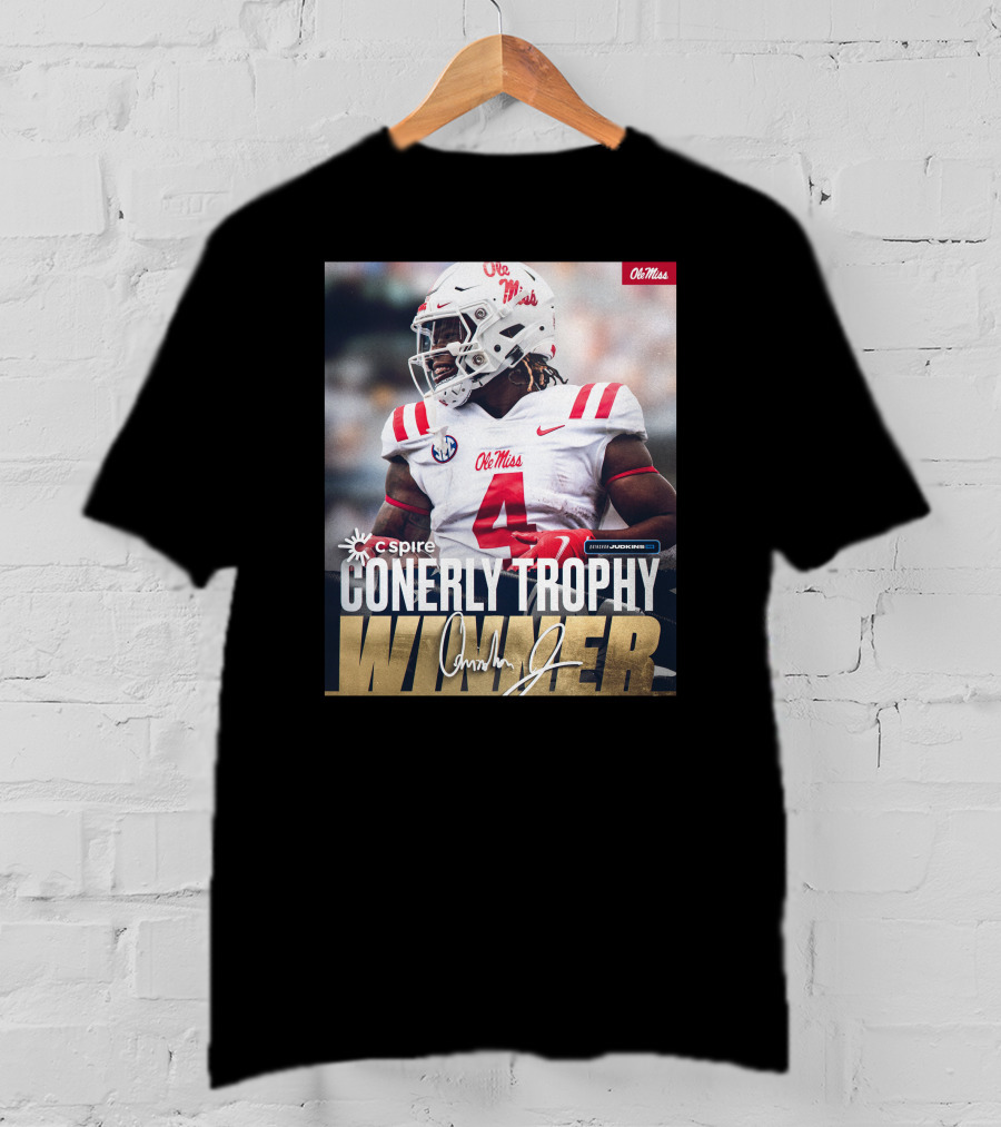 C Spire Conerly Trophy Winner Ole Miss Quinshon Judkins T-Shirt