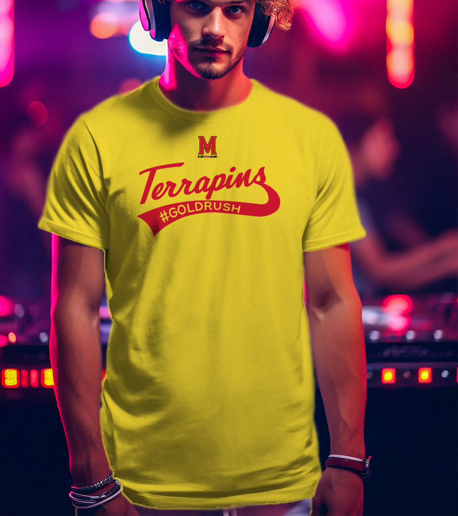 Terrapins #GOLDRUSH Maryland Terrapins M T-Shirt