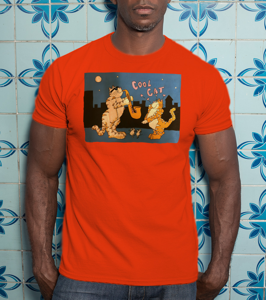 Cool Cat Night Jazz With Playful Felines And Spectators T-Shirt