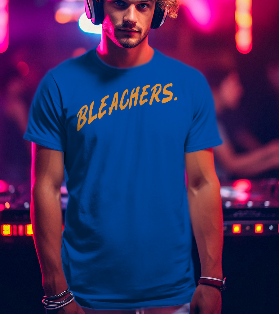 Bleachers Bold Arch Text On Blue T-Shirt