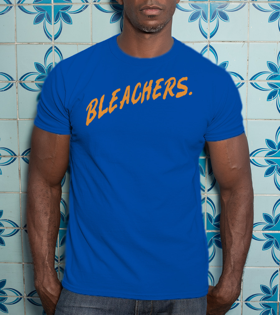 Bleachers Bold Arch Text On Blue T-Shirt