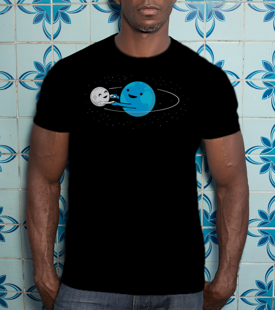 I Love Being Around You Earth And Moon Orbit Dance T-Shirt
