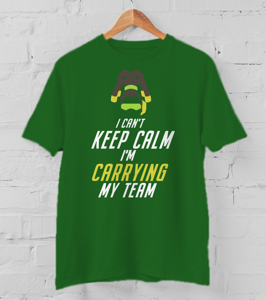 I Can't Keep Calm I'm Carrying My Team Gaming Themed T-Shirt