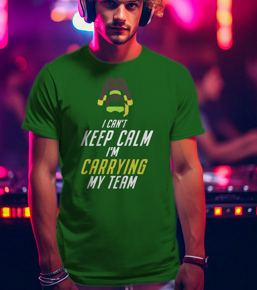 I Can't Keep Calm I'm Carrying My Team Gaming Themed T-Shirt