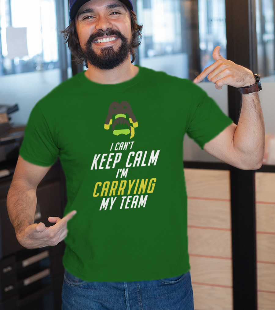 I Can't Keep Calm I'm Carrying My Team Gaming Themed T-Shirt